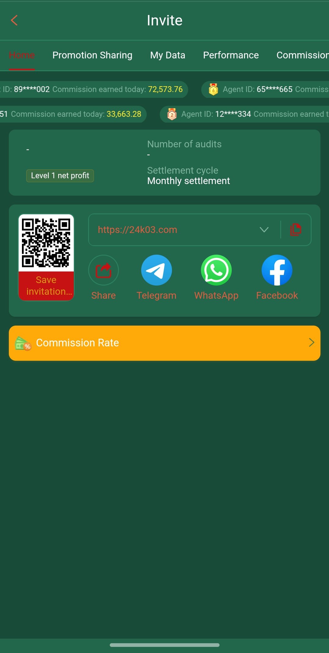 24KWINNER app games lobby screenshot